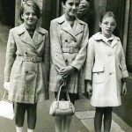 Annabel, Marcelle and Sally in George St Sydney in 1968