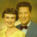 Ray & Moira engagement photo early 1956
